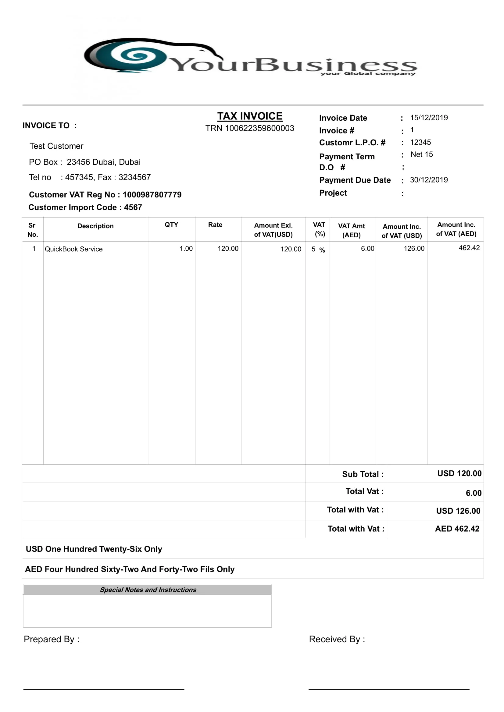 Sales Invoice With Multicurrency - penieltech
